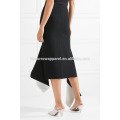 Новая мода асимметричный двухцветный креп Миди юбка дем/дом Производство Оптовая продажа женской одежды (TA5166S)